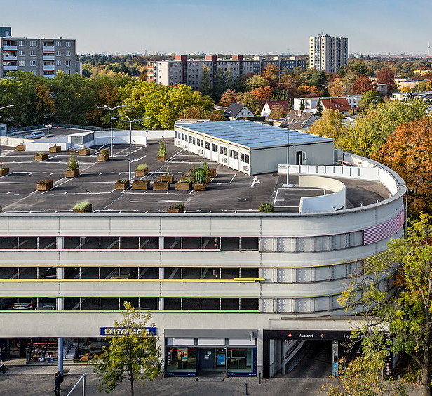 ELA Container - Projektbüro auf dem Dach