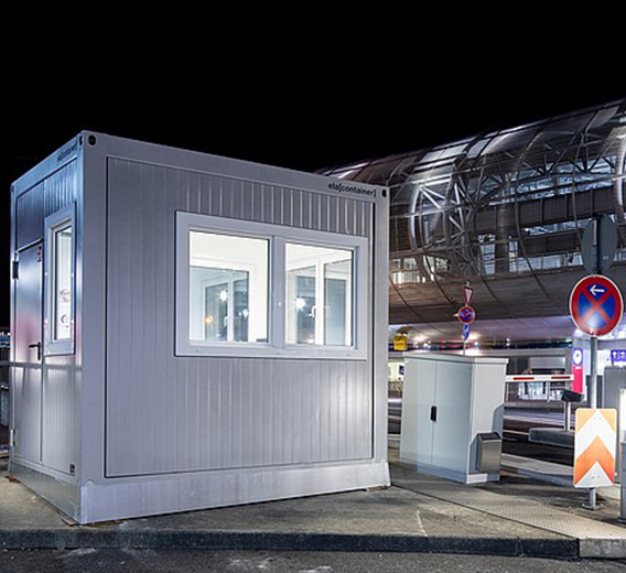 ELA Container - Pförtnercontainer am Flughafen Düsseldorf