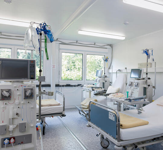 ELA Container - Containeranlage als Krankenhauszimmer