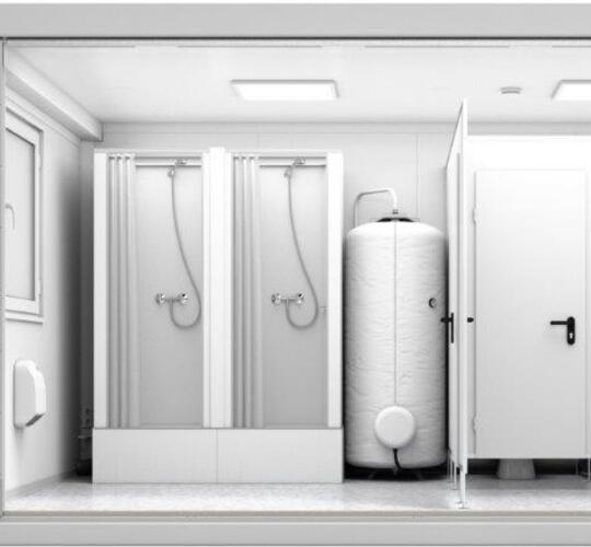 ELA Container - Warmwasserspeicher im Sanitärcontainer