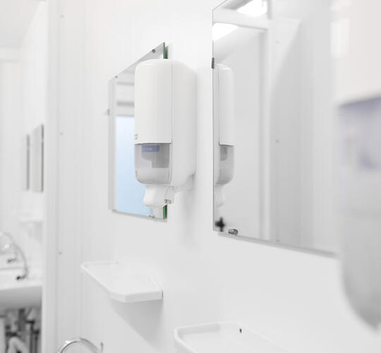 Sanitärcontainer von innen