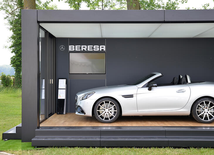 ELA Container - Mobiler Ausstellungsraum für Fahrzeuge