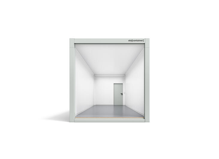 Leichtbaucontainer nach Maß in 12 × 3 m Innenansicht