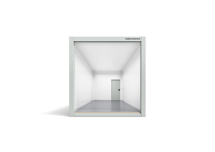 Leichtbaucontainer nach Maß in 12 × 3 m Innenansicht