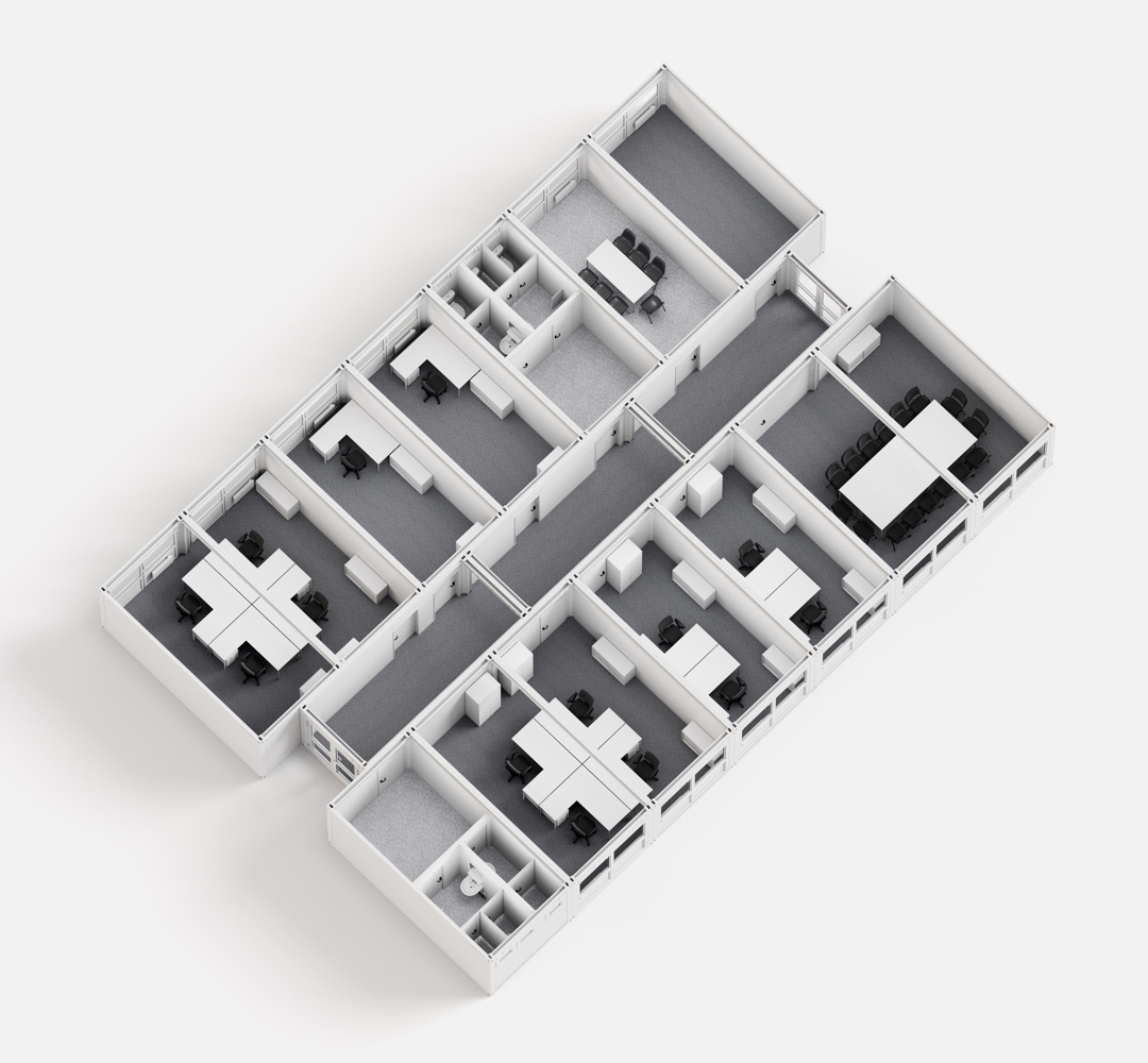 ELA Container - Containerflursysteme Draufsicht