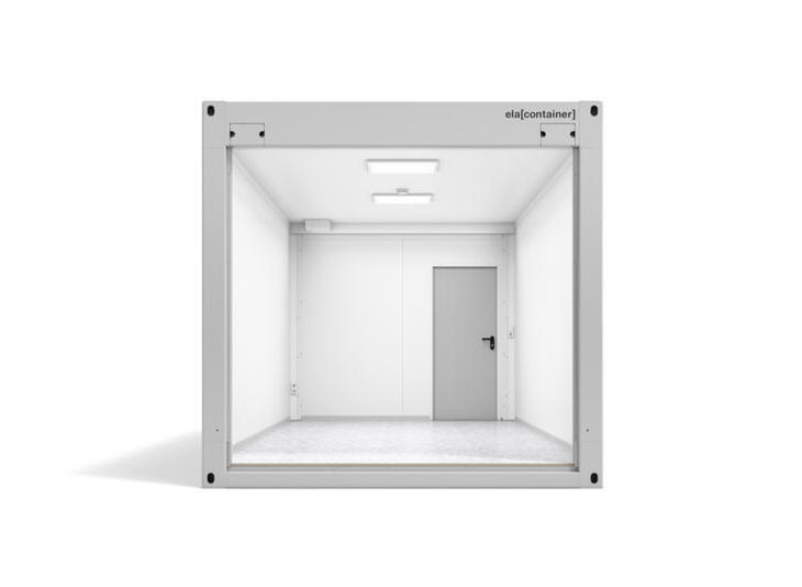 ELA Container - Premiumcontainer Ansicht Stirnseite offen