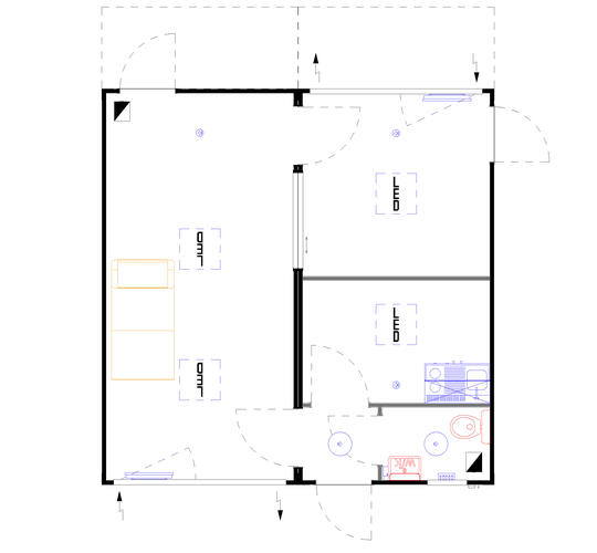 Grundriss Corona Testzentrum ELA Container