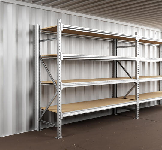 Lagerregal im Container