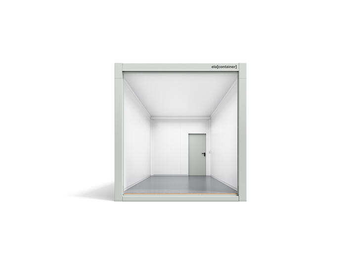 Leichtbaucontainer nach Mass der Engineering Innenansicht in 9 × 3 m