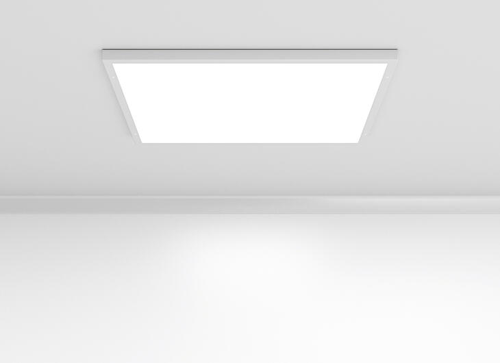 LED Panel im Sanitärcontainer an der Decke