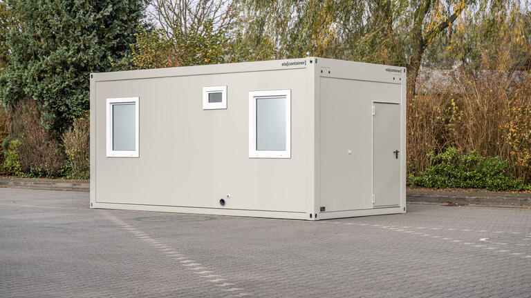 Schwarz Weiß Container Anlage zur Miete