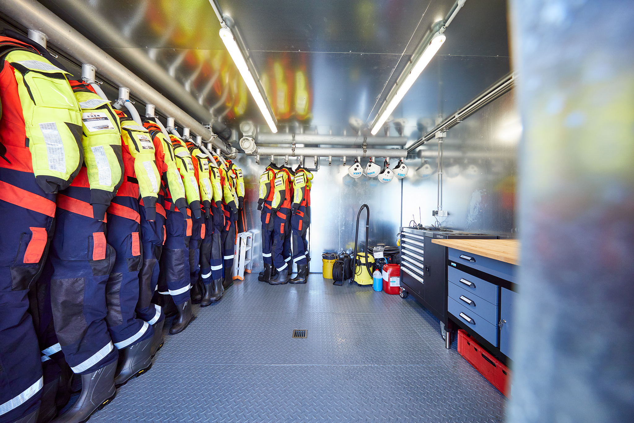 Indersiden af tørrecontaineren