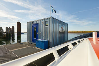 Tørrecontainer set udefra