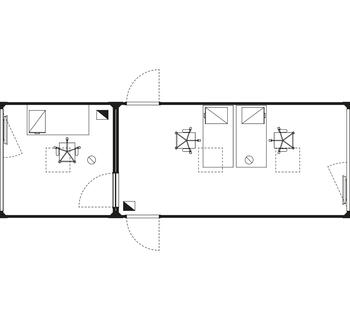 Tegning af Kontormodul II