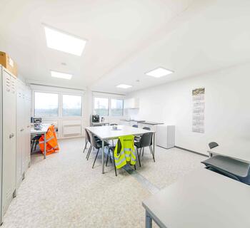 Indersiden af en opholdsmodul