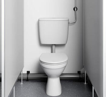 Toilet i en toiletkabine