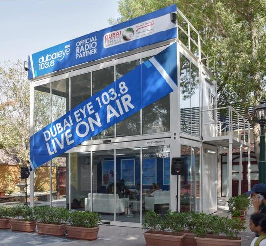 ELA Container - mobilt radiostudie fremstillet af ELA moduler i Dubai