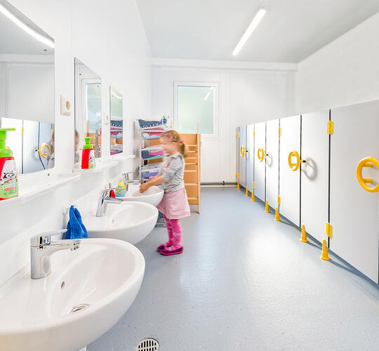 ELA Container - børnehaven i Salzbergen, sanitetsmodul 1