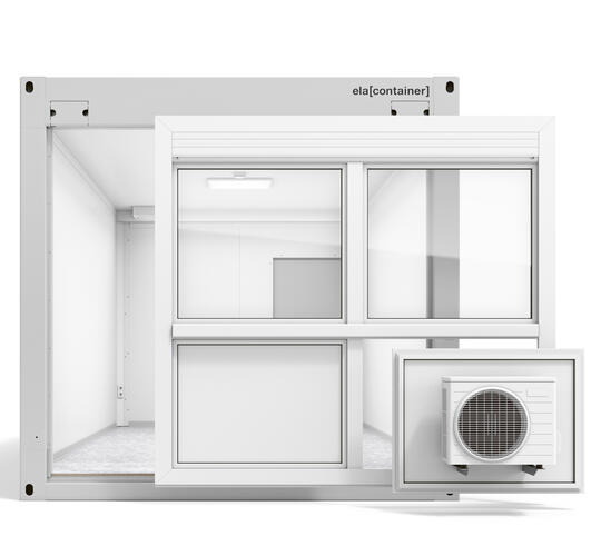 Modul med vægelementerne fremhævet