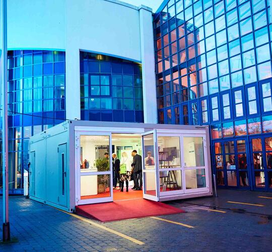 Receptionsområdet og ELA’s modul set udefra