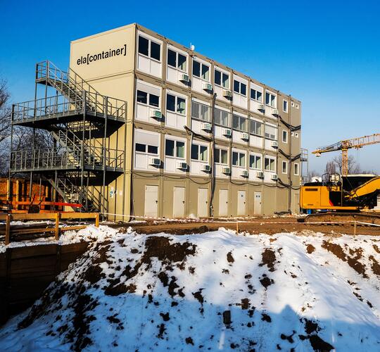Modulbyggeri i fire etager