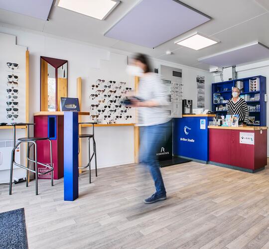 Modulanlæg indrettet som en optikerbutik