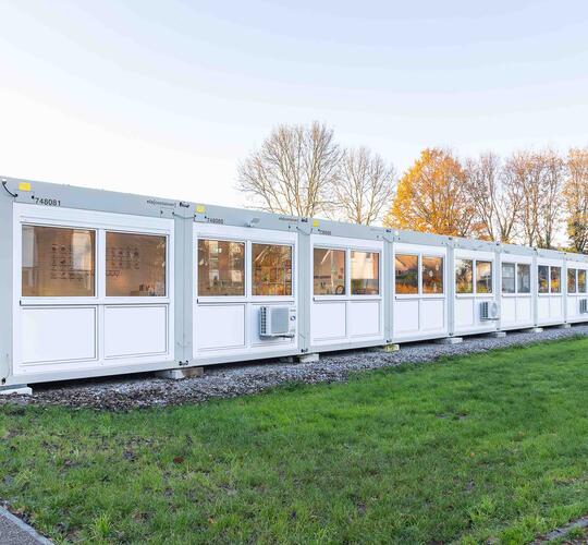 Skolemoduler som midlertidig skolebygning under renovering