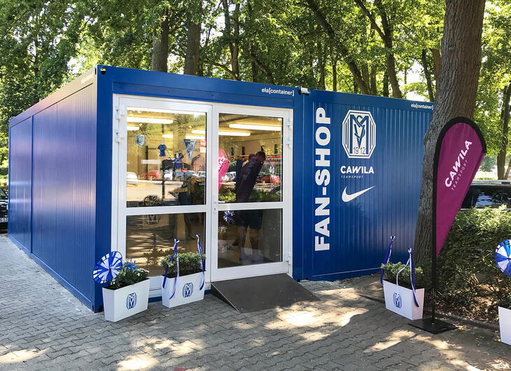 ELA Container - med speciallakering i foreningens farver