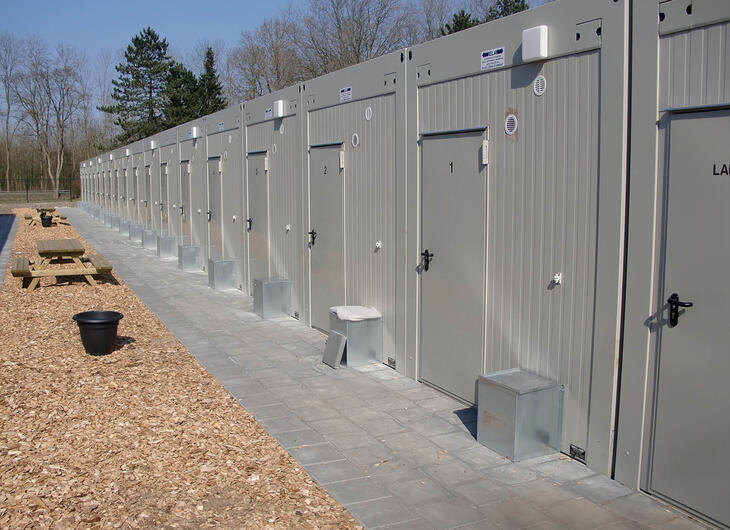 Boliganlæg med separate indgange