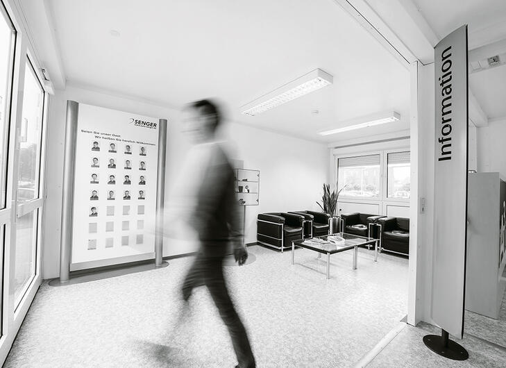 Indersiden af en butikmodul til køretøjer