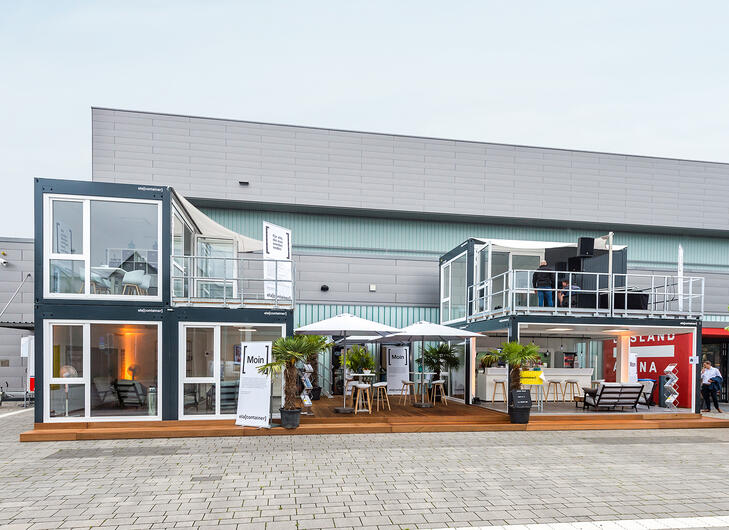 Butiksmodul brugt som udstillingslokaler