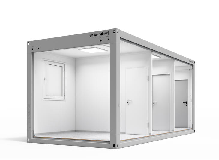 Black/white container