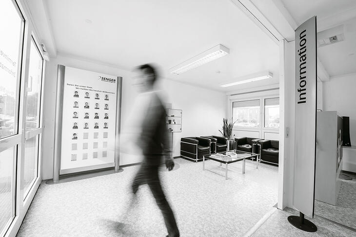 Indersiden af en butikmodul til køretøjer