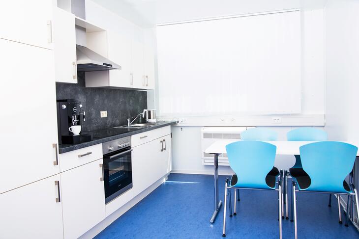 Lille pauserum med køkken Lille pauserum med køkken