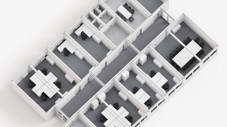 Skitse ovenfra af en 360-graders visning