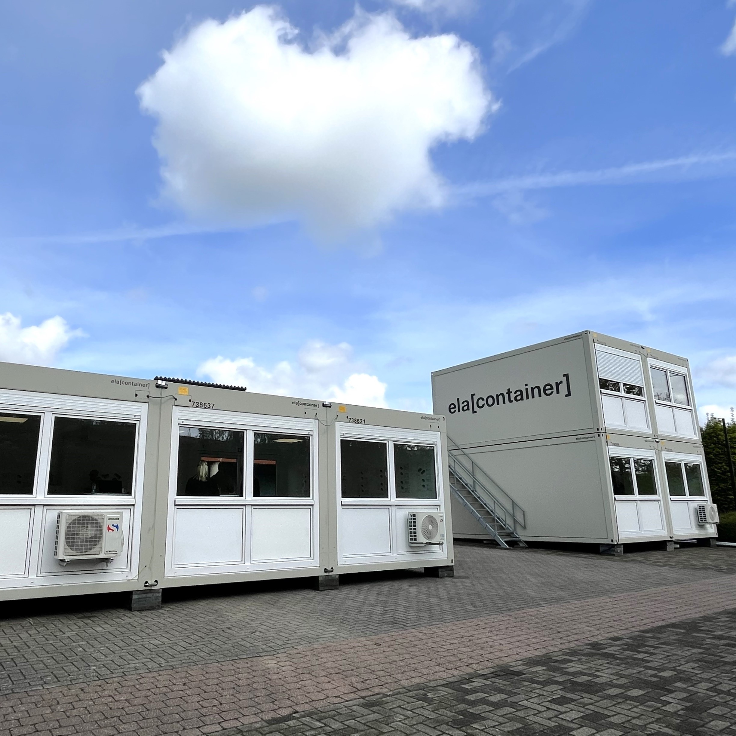 ELA container system as showroom at customer event in Belgium