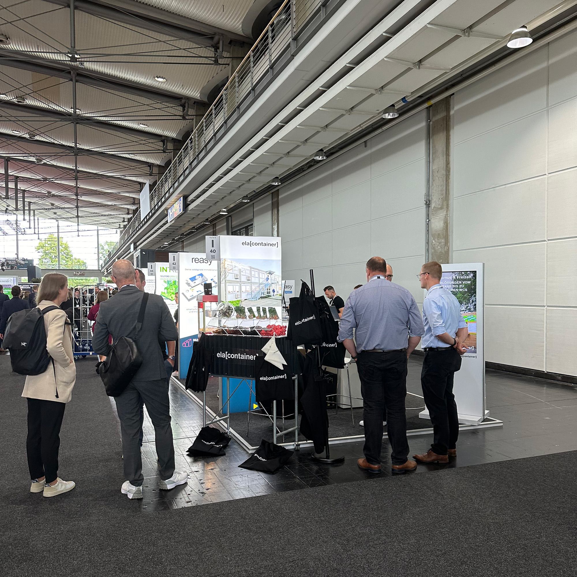 ELA Container trade fair stand at the Real Estate Arena 2024 in Hanover