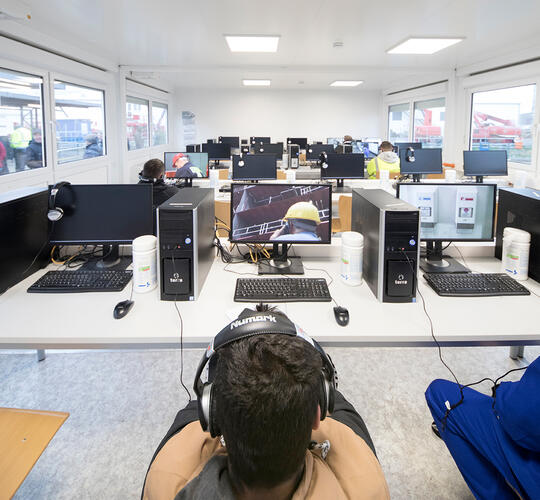 Training room within the facility