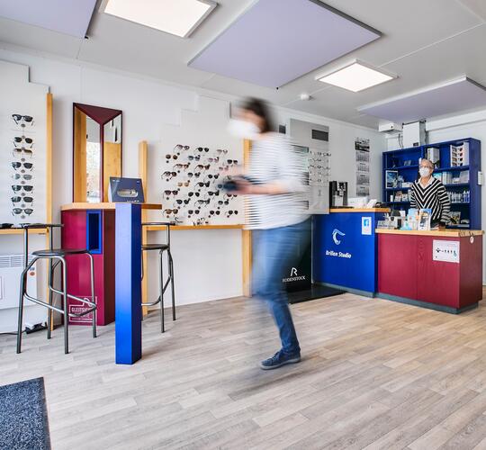 Opticians' shop made from ELA containers