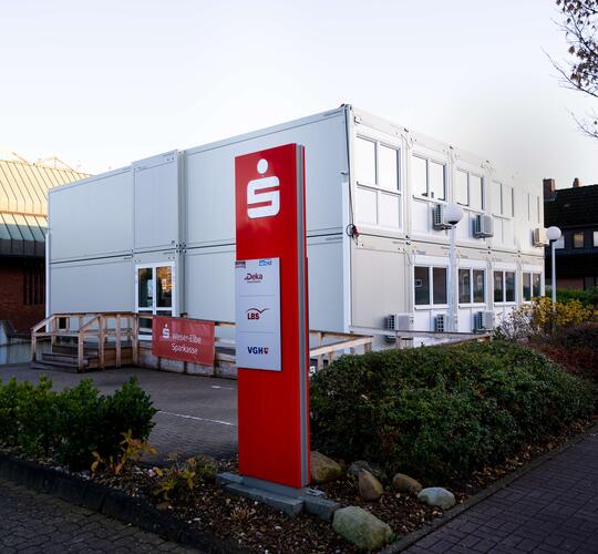 Bank building made from ELA containers