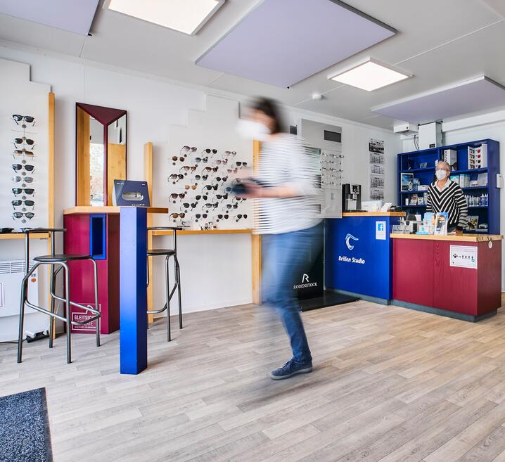 Opticians' shop made from ELA containers