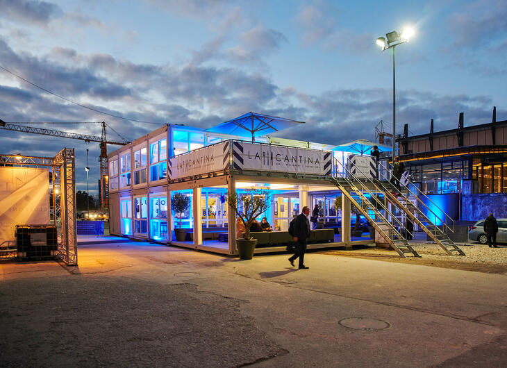 ELA Container - Thekencontainer als Teil einer Container-Kantine