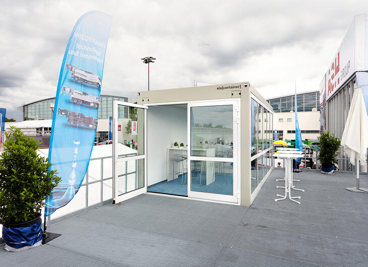 ELA Container - Stand de vente mobile avec petit comptoir