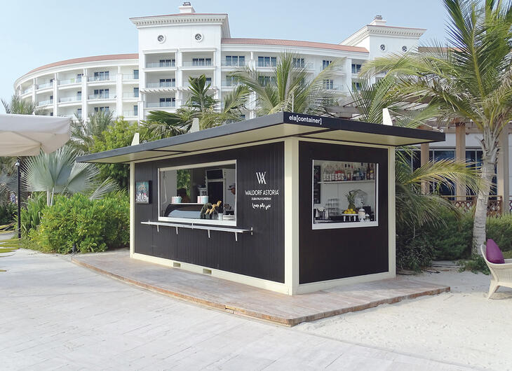 ELA Container - Stand de vente mobile avec petit comptoir