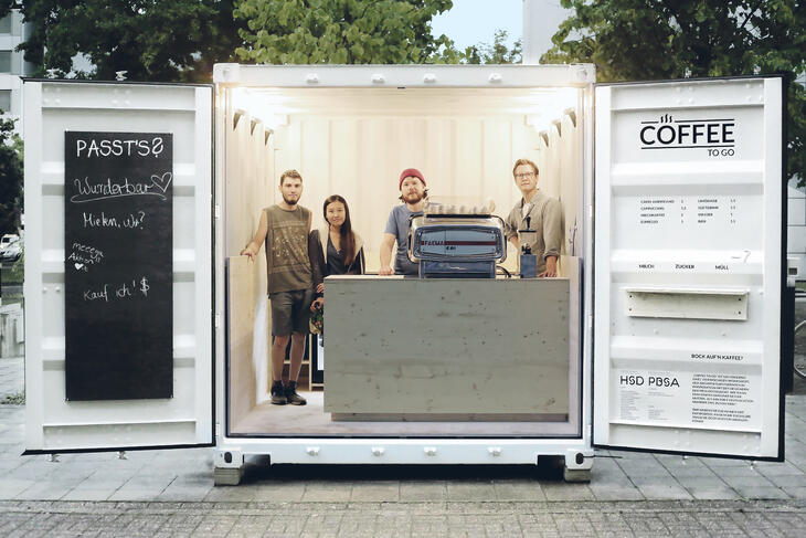 ELA Container - Stand de vente mobile avec petit comptoir