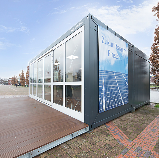 Showroom z kontenerów jako mieszkanie przyszłości w Emsland