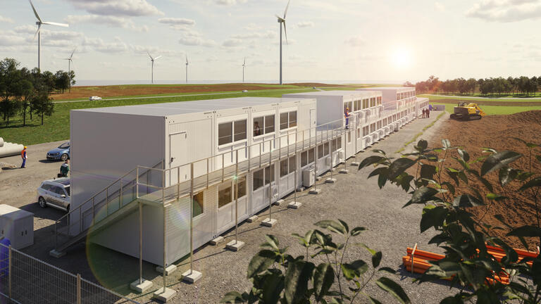 Instalacja kontenerowa do wytwarzania energii wiatrowej