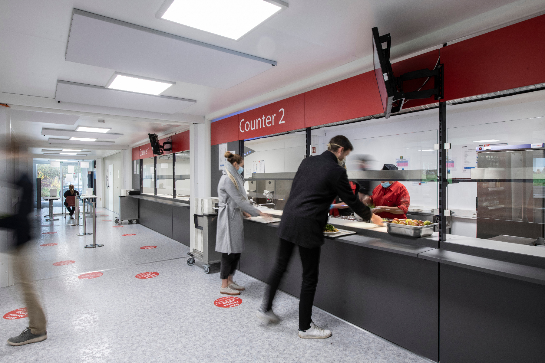 Stor matsal med serveringsbås Stor matsal med serveringsbås