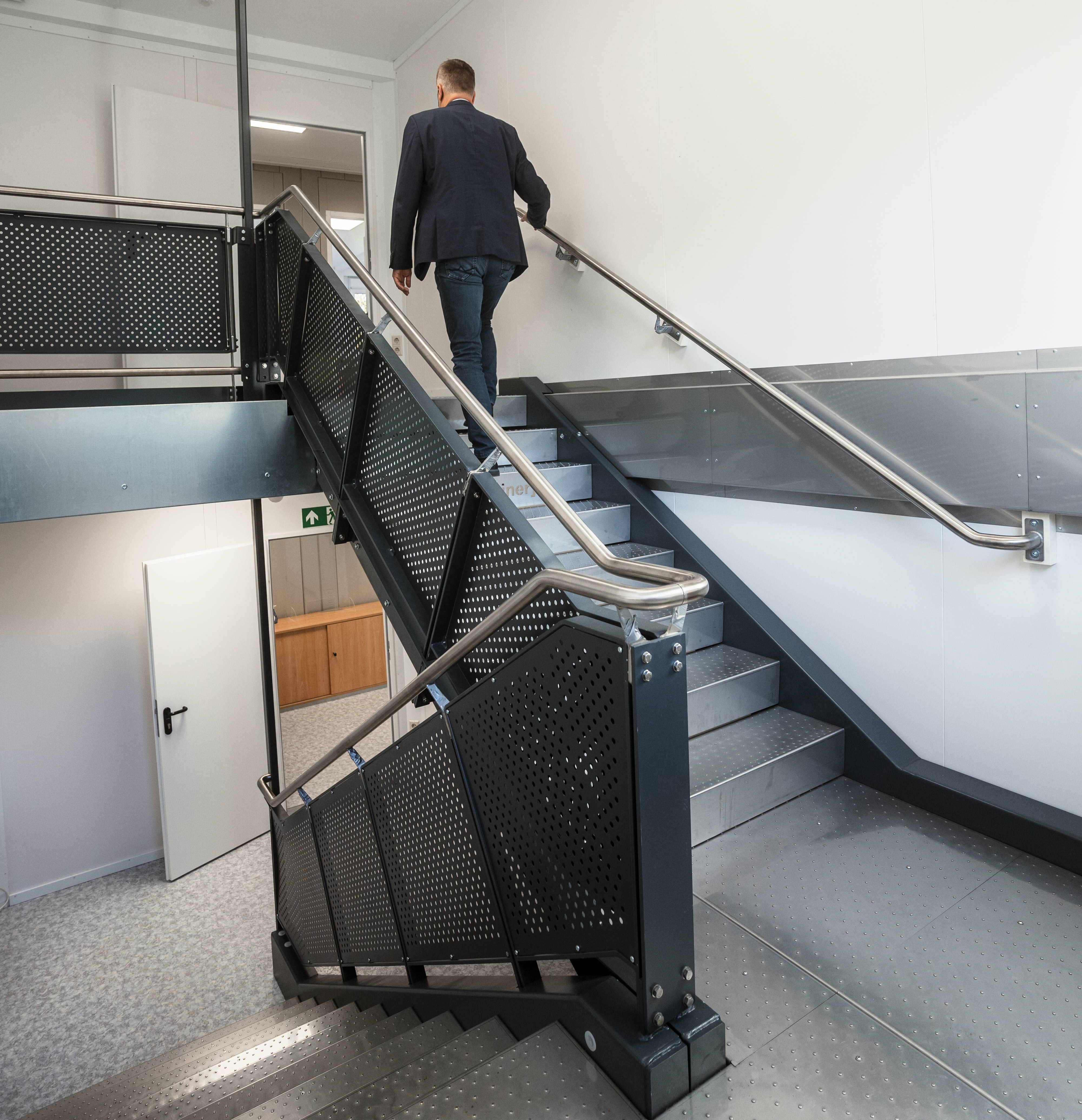 Invändigt trapphus i bankbyggnaden