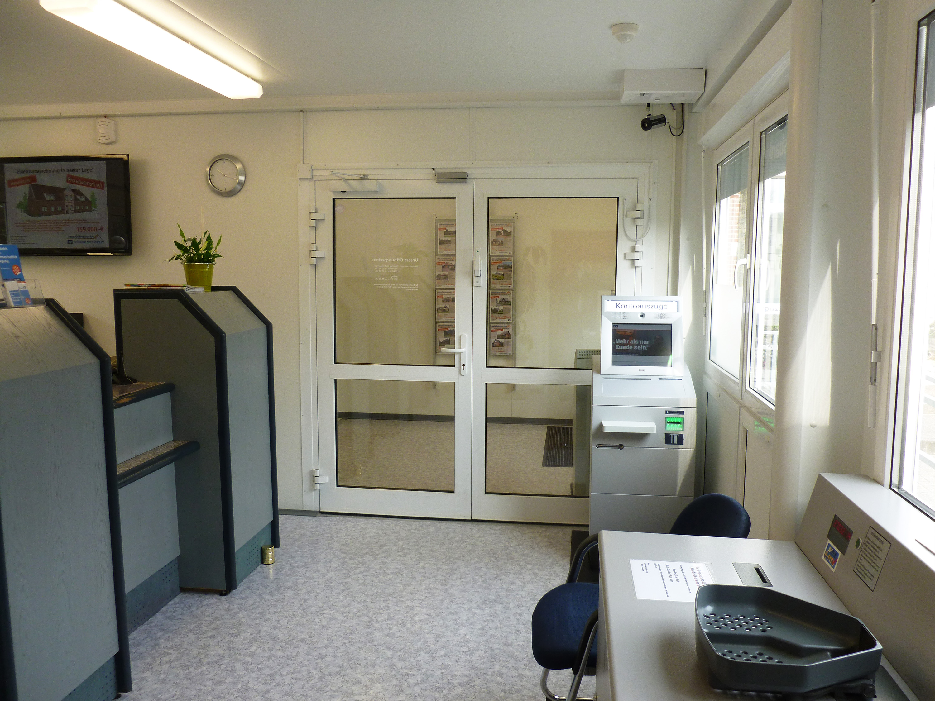 Väntområde samt kunddiskar i modulerna